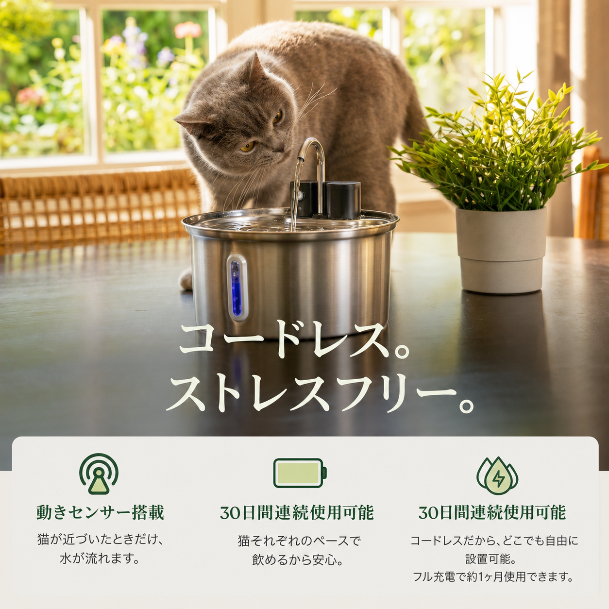 極北浄水 2.0 - 猫用ウォーターファウンテン